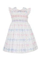Fancy Bows Dress W/ Ruffle Sleeves