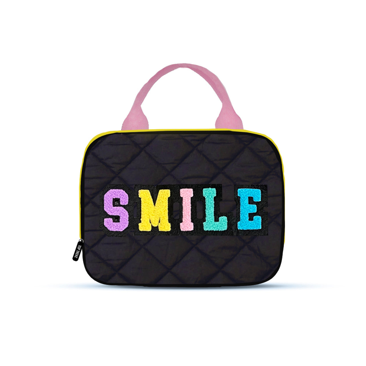 Black Puffer Lunch Box With Smile Patch