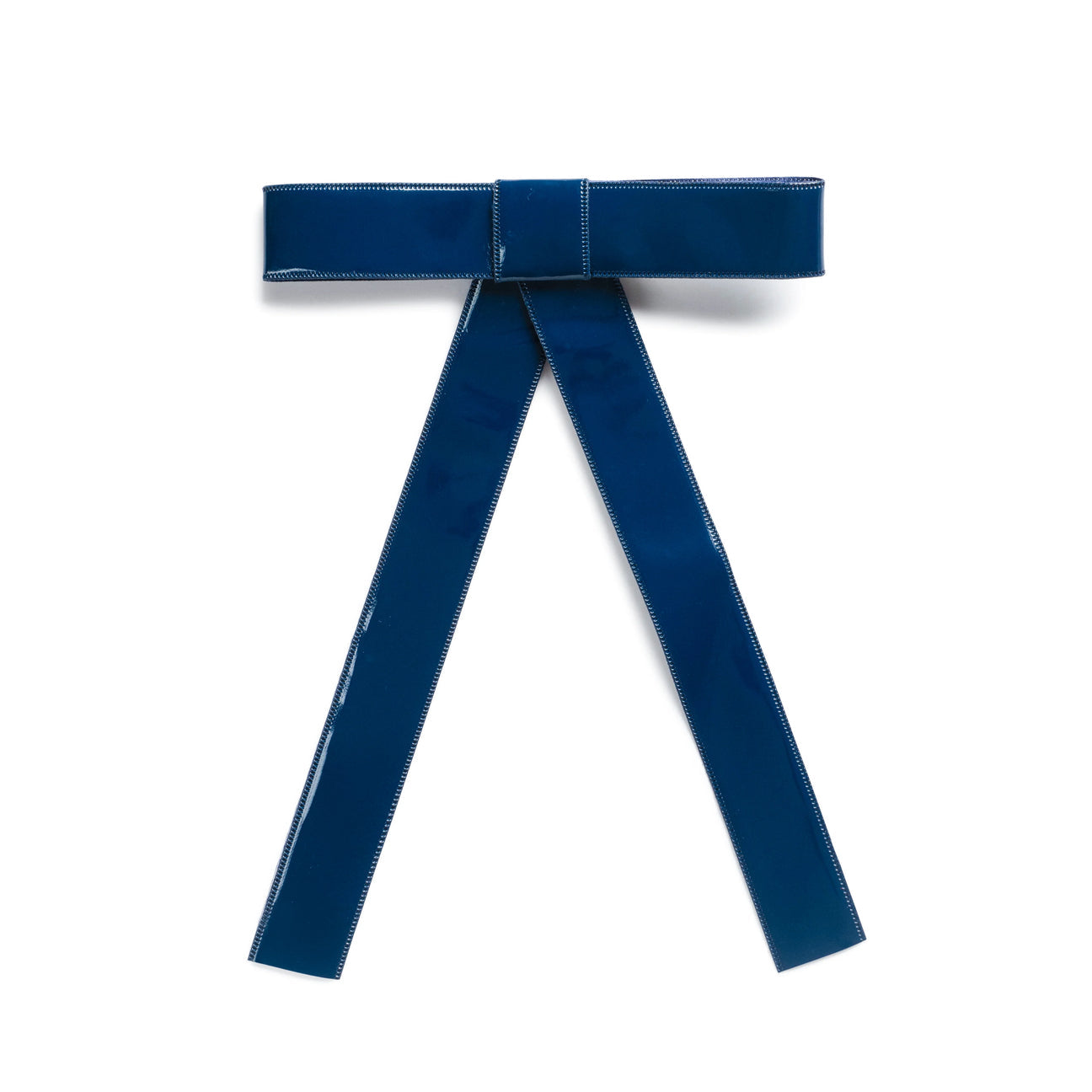 Taffy Patent Leather Bow Clip Navy