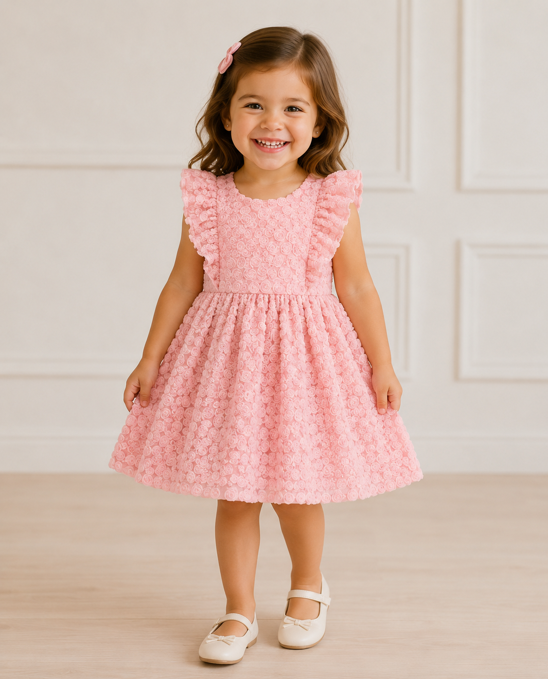 Ally Flower Dress - Pink