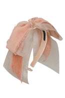 Primrose Bow Headband - Pink Salmon