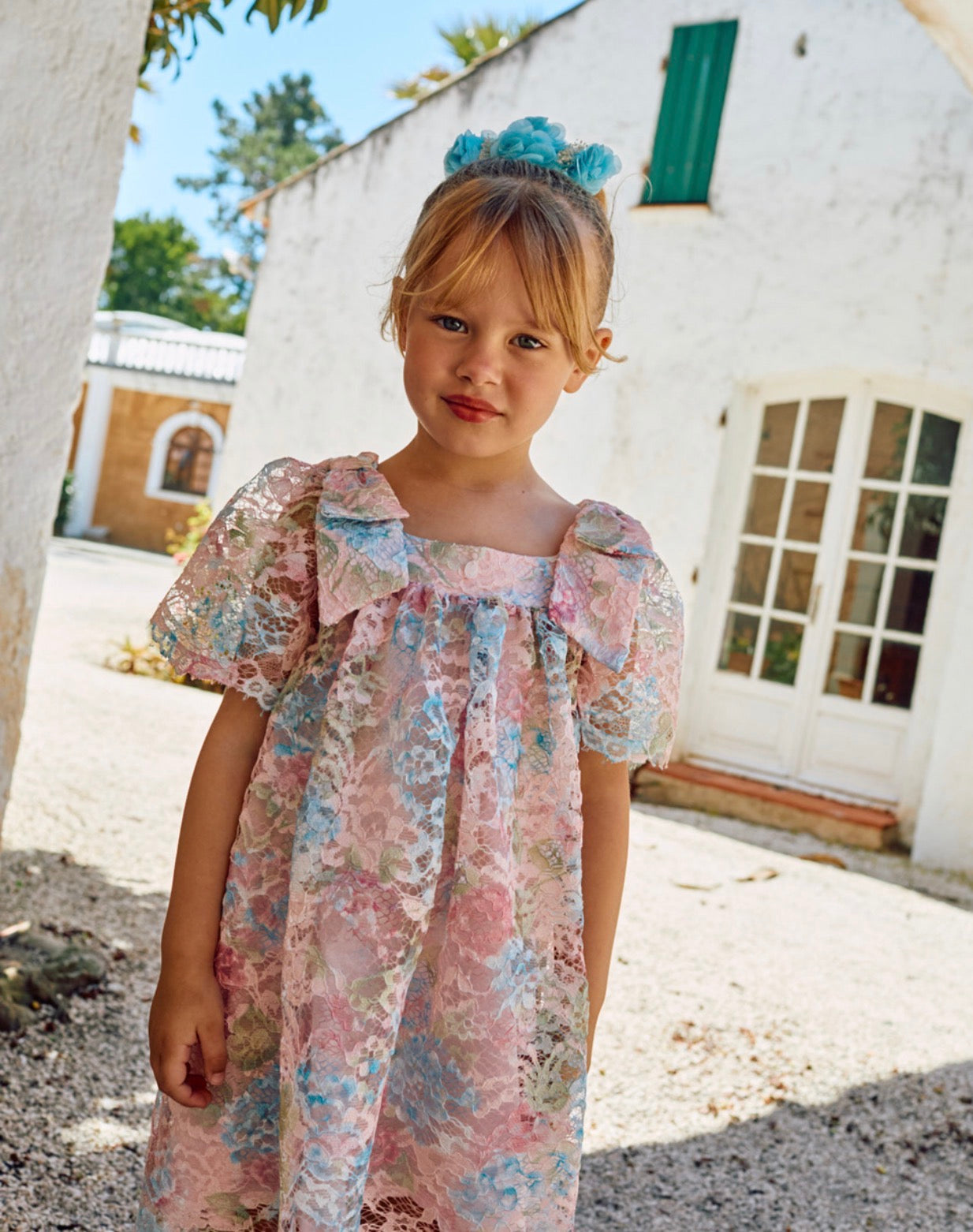 Elegant Multicolor Lace Dress