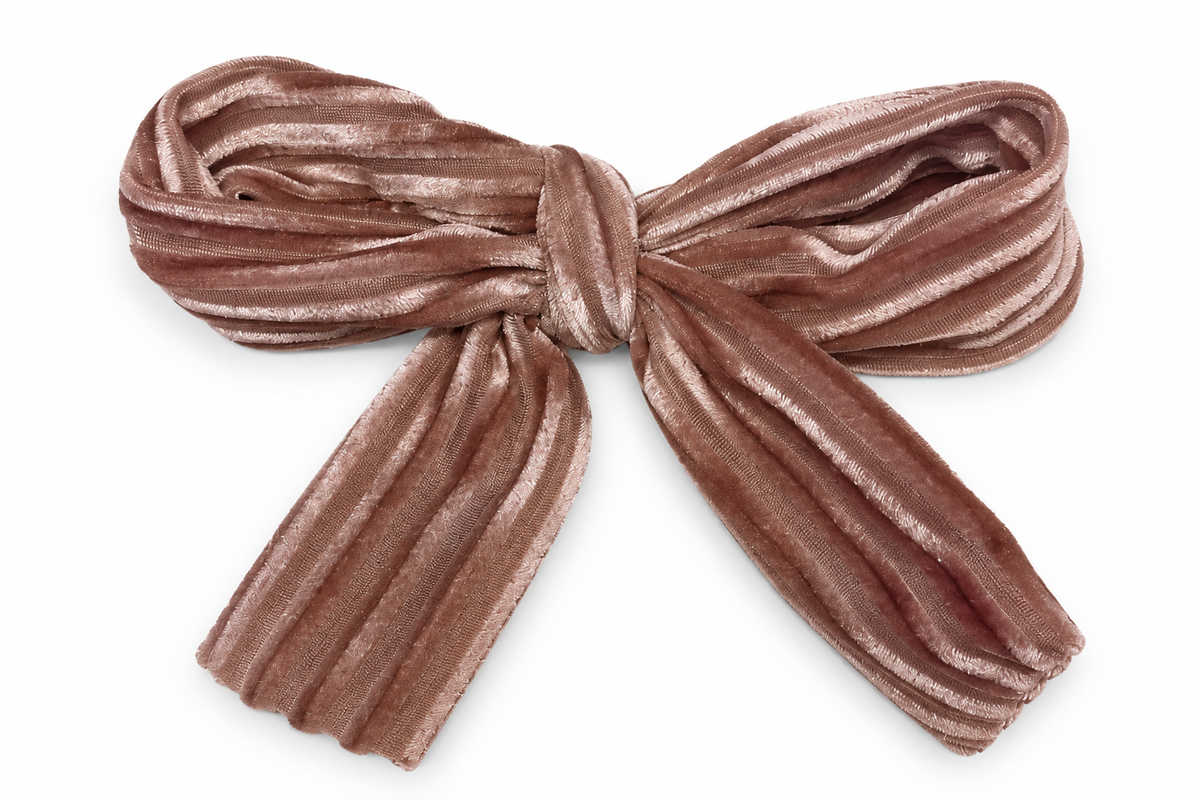Mocha Velvet Ribbon Bow