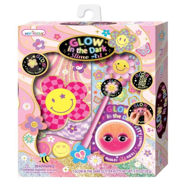 Glow In The Dark Slime Art Groovy Flower