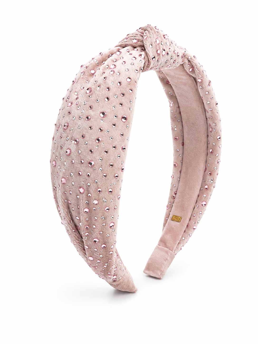 Velvet & Crystals Headband - Pink