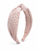 Velvet & Crystals Headband - Pink