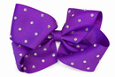 Rhinestone Grosgrain Bow - Purple