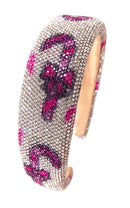 Glittered Pink & Silver Headband