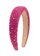 Padded Tulle Headband - Hot Pink
