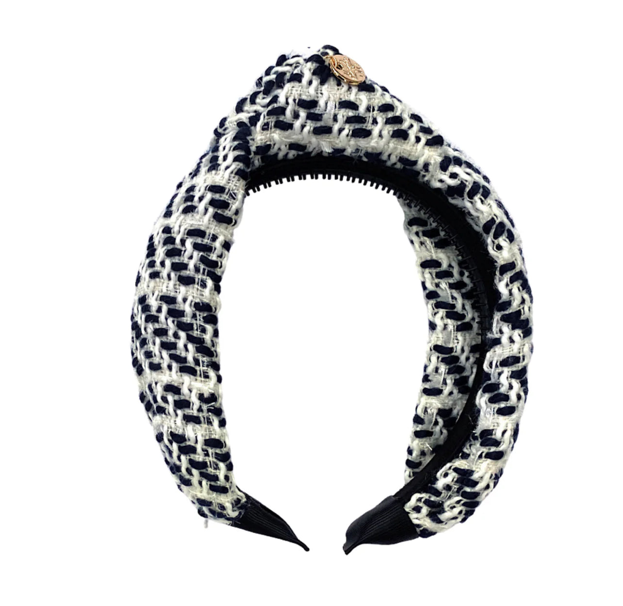 Grace Tweed Headband - Navy