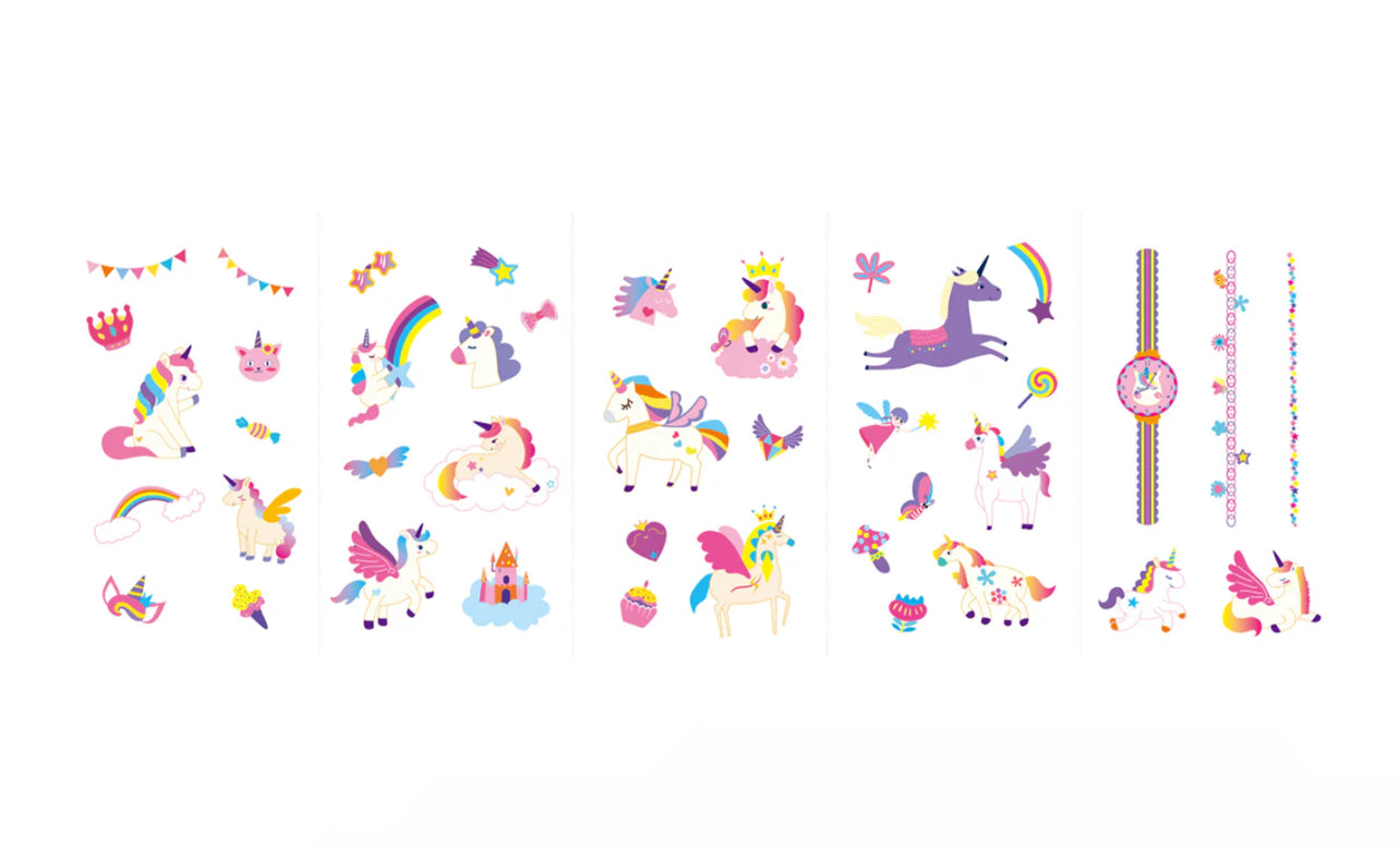 Nail Stickers and Tattoos Unicorn