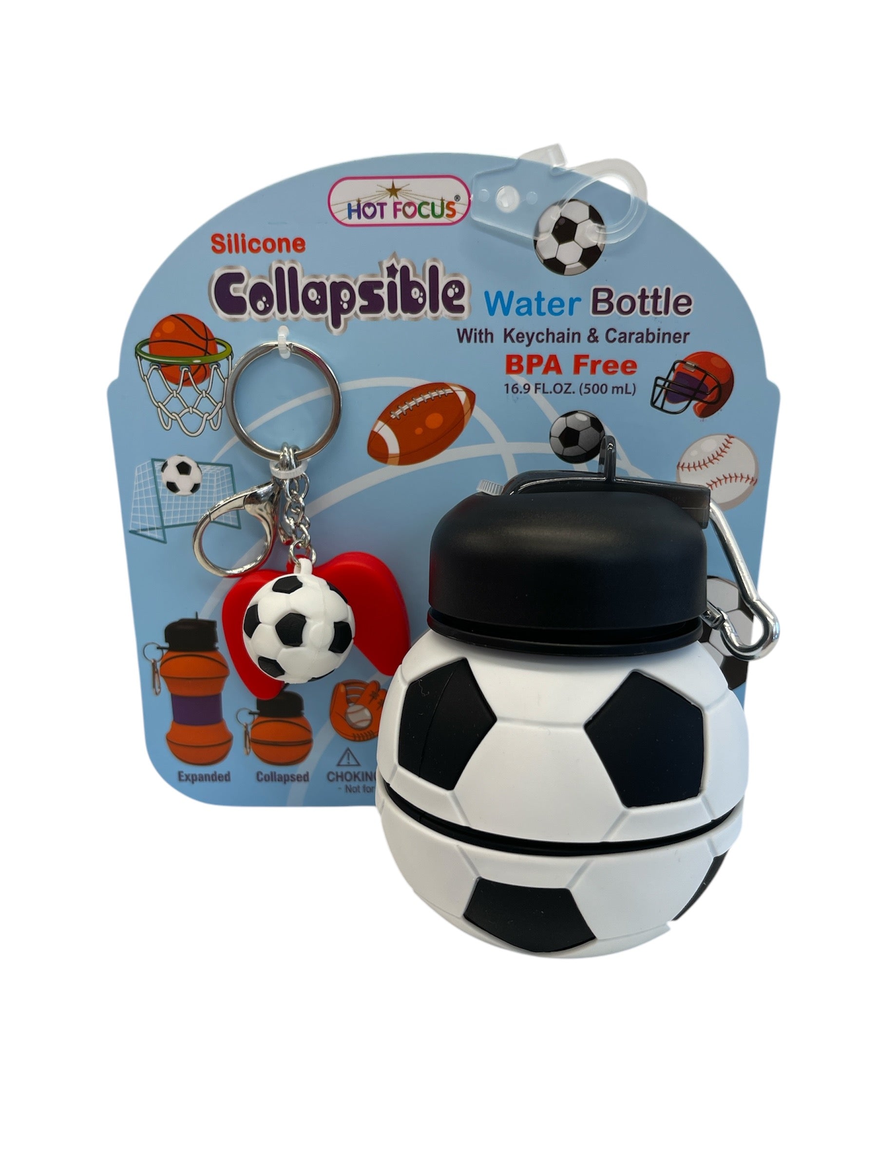 Collapsible Water Bottle Soccer