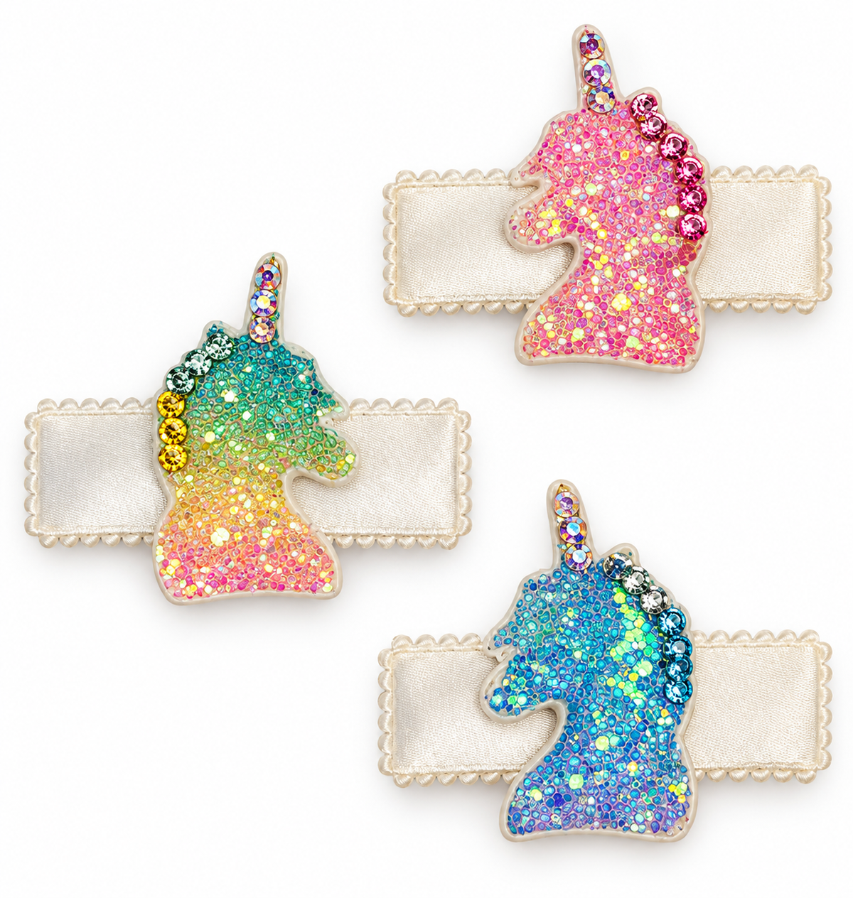 Glitter Unicorn Hair Clips 1pc