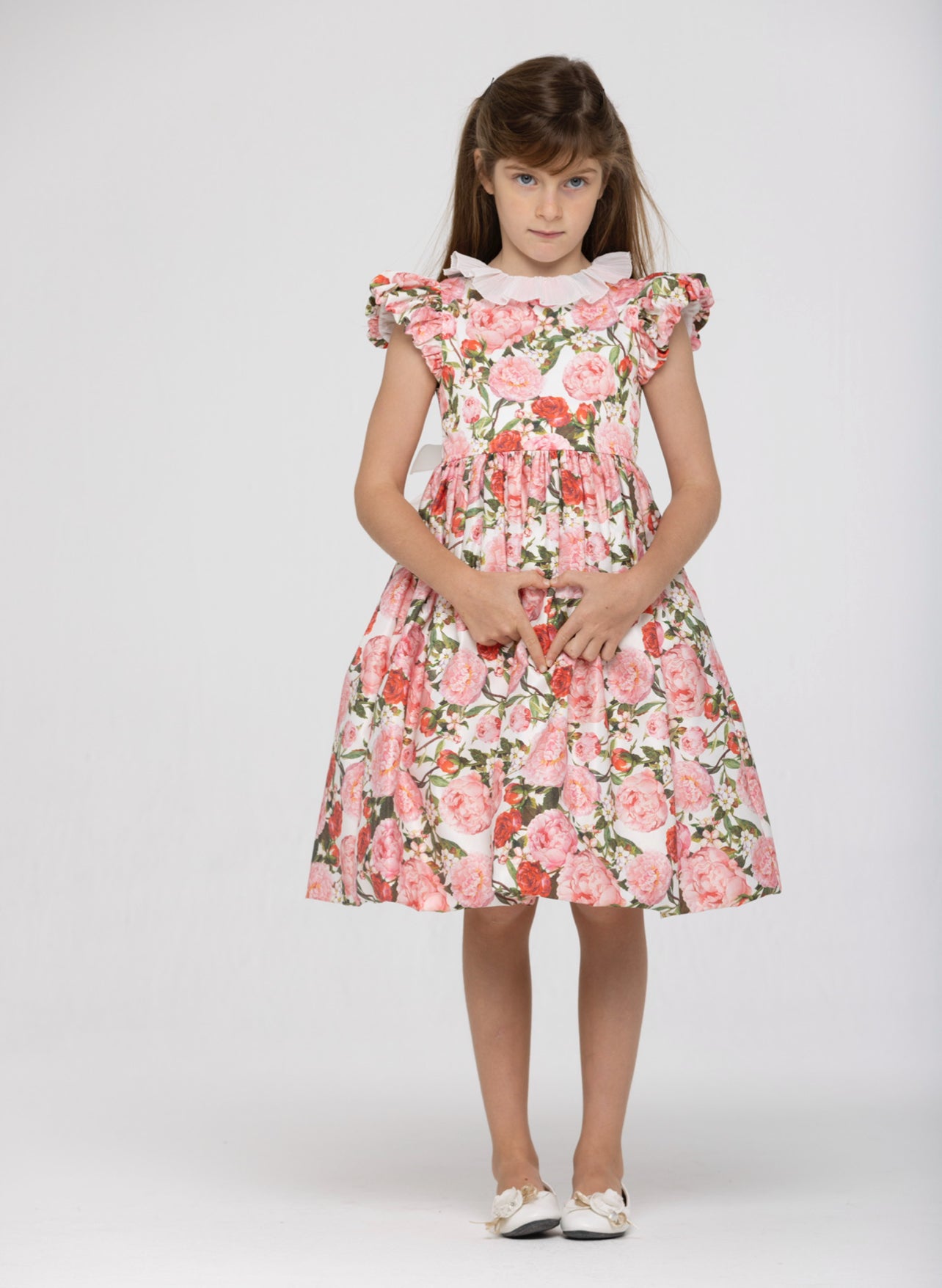 Red Petals Girl Dress