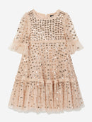 Raindrop Sequin Dress Antique Gold