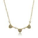 Micro Pave Heart Necklace - Gold