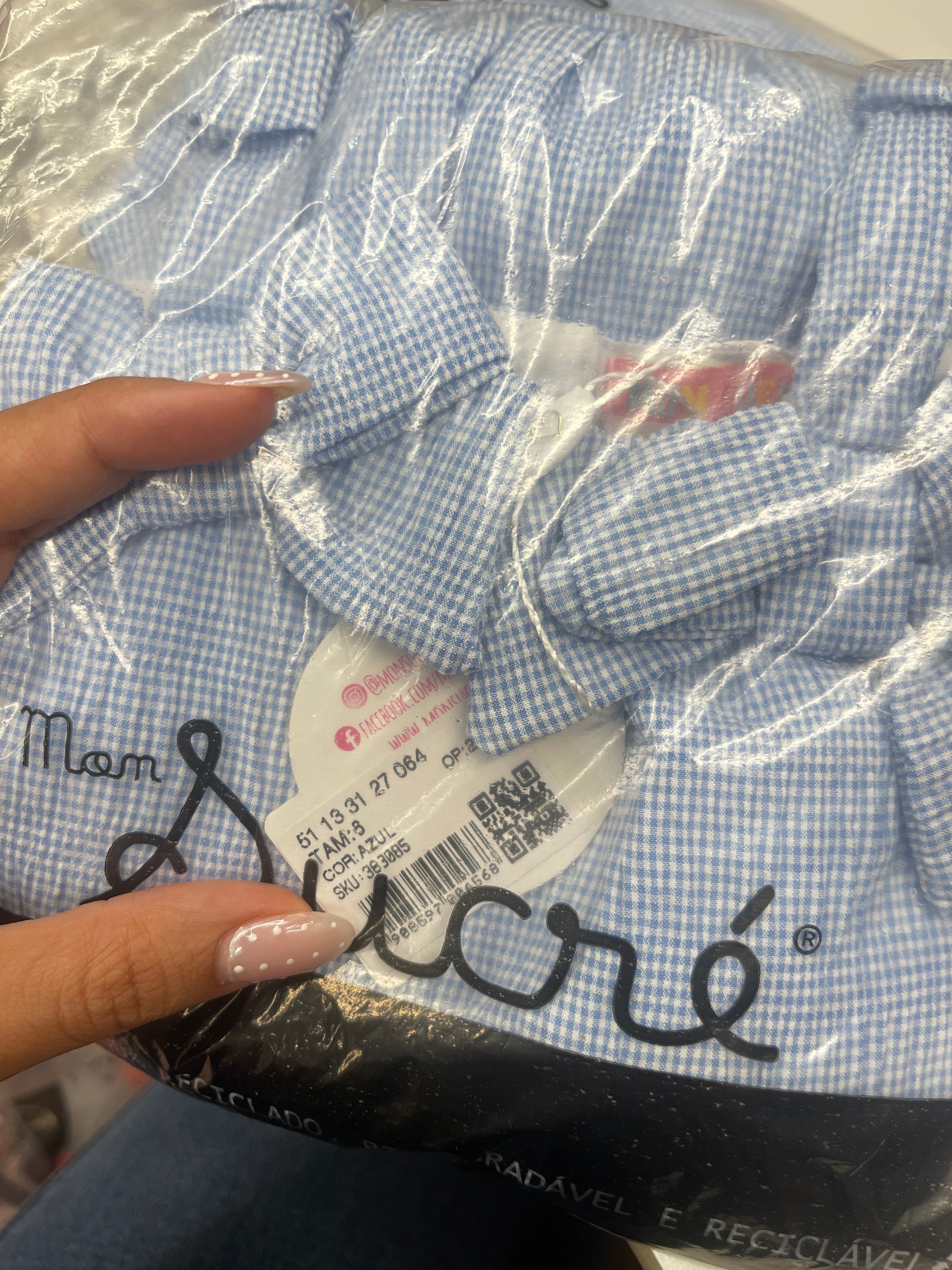 51 13 31 27 064 $19 Blue Squares Girl Dress