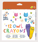 12 Owl Crayons