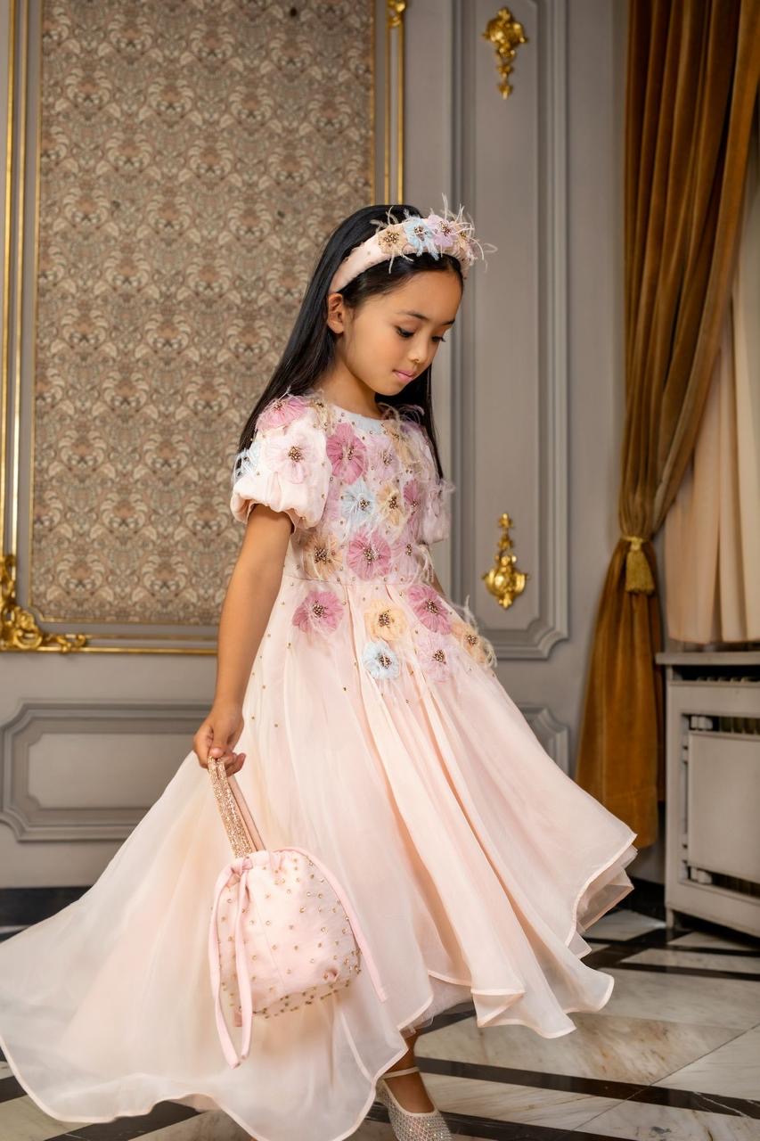 Long Flowers Girl Dress