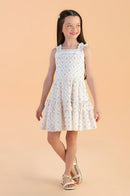 White & Flowers Dress