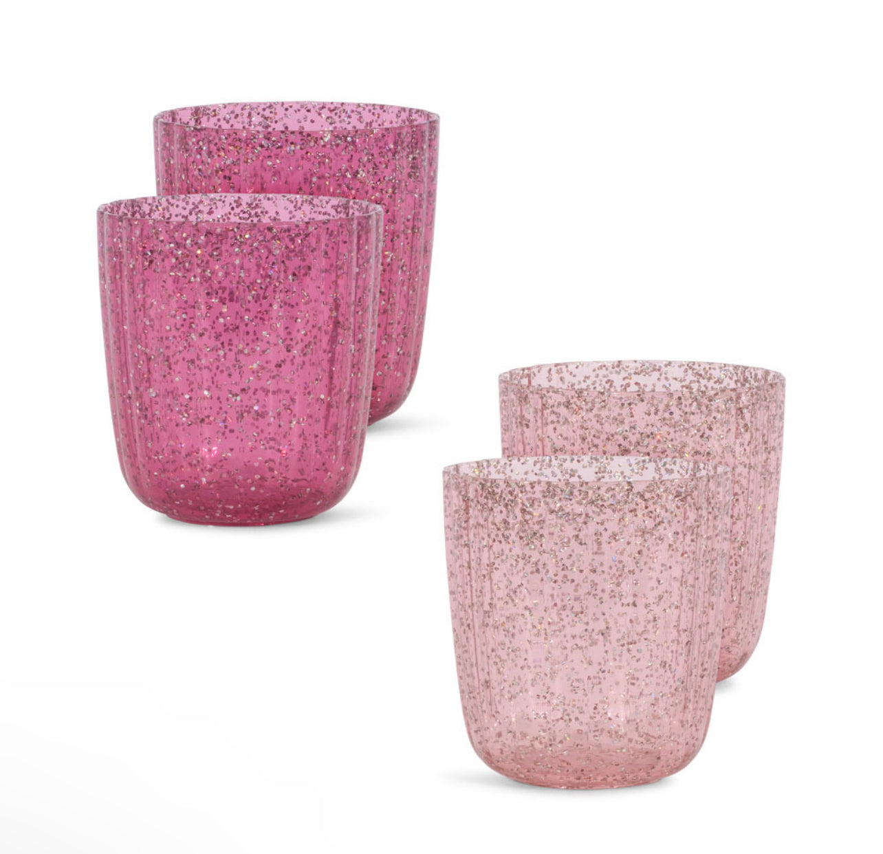 Glitter Cup 4 Pack - Sparkling Pink Mix