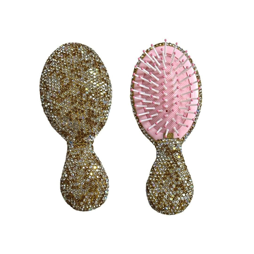 Crystal Hair Brush - Gold