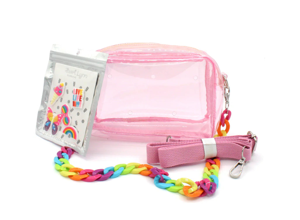 Pink Transparent Bag & Stickers