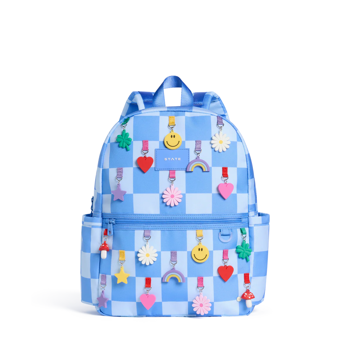 Kane Backpack Charms Blue Check