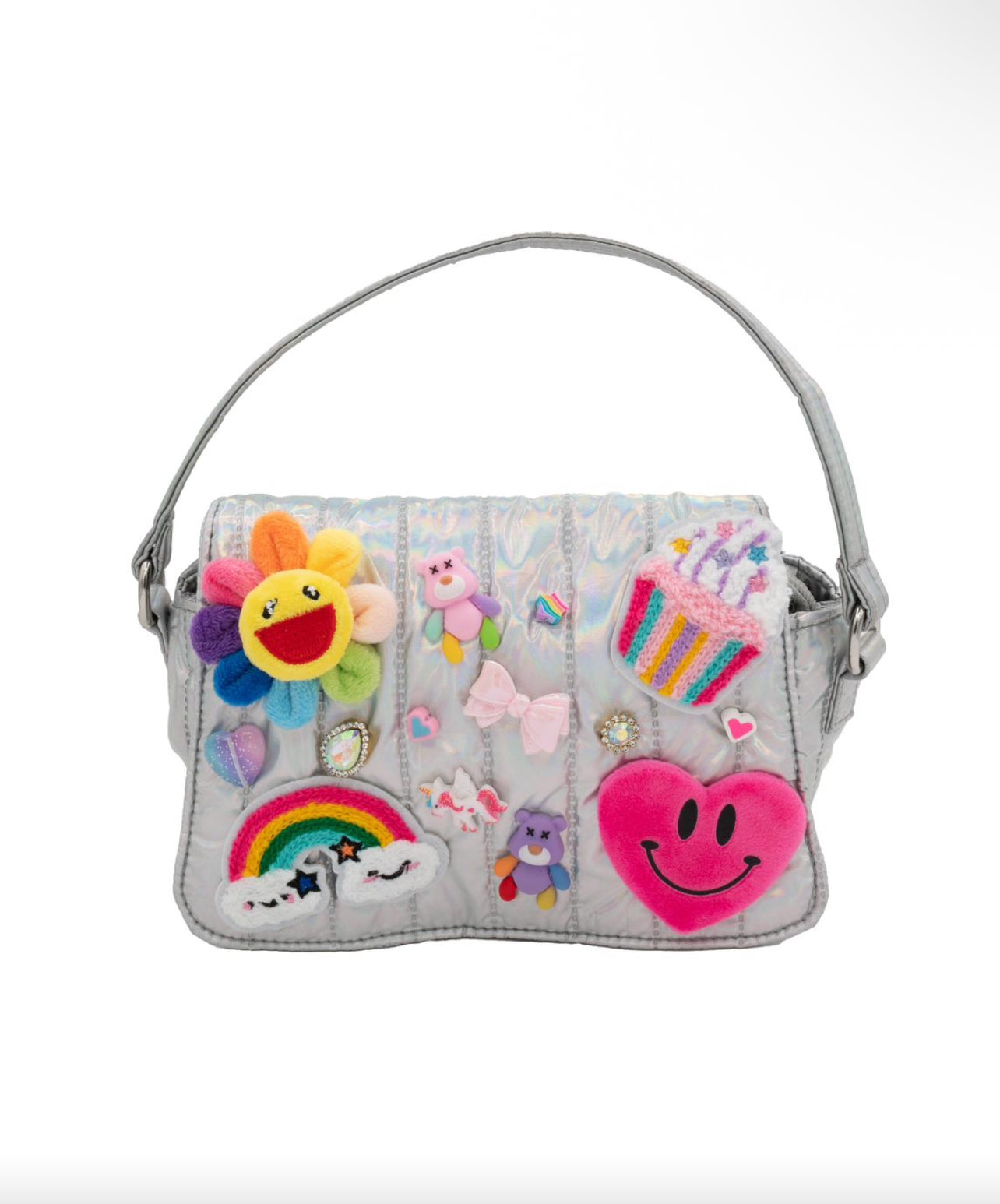 Quilted Charm Handle Body Bag