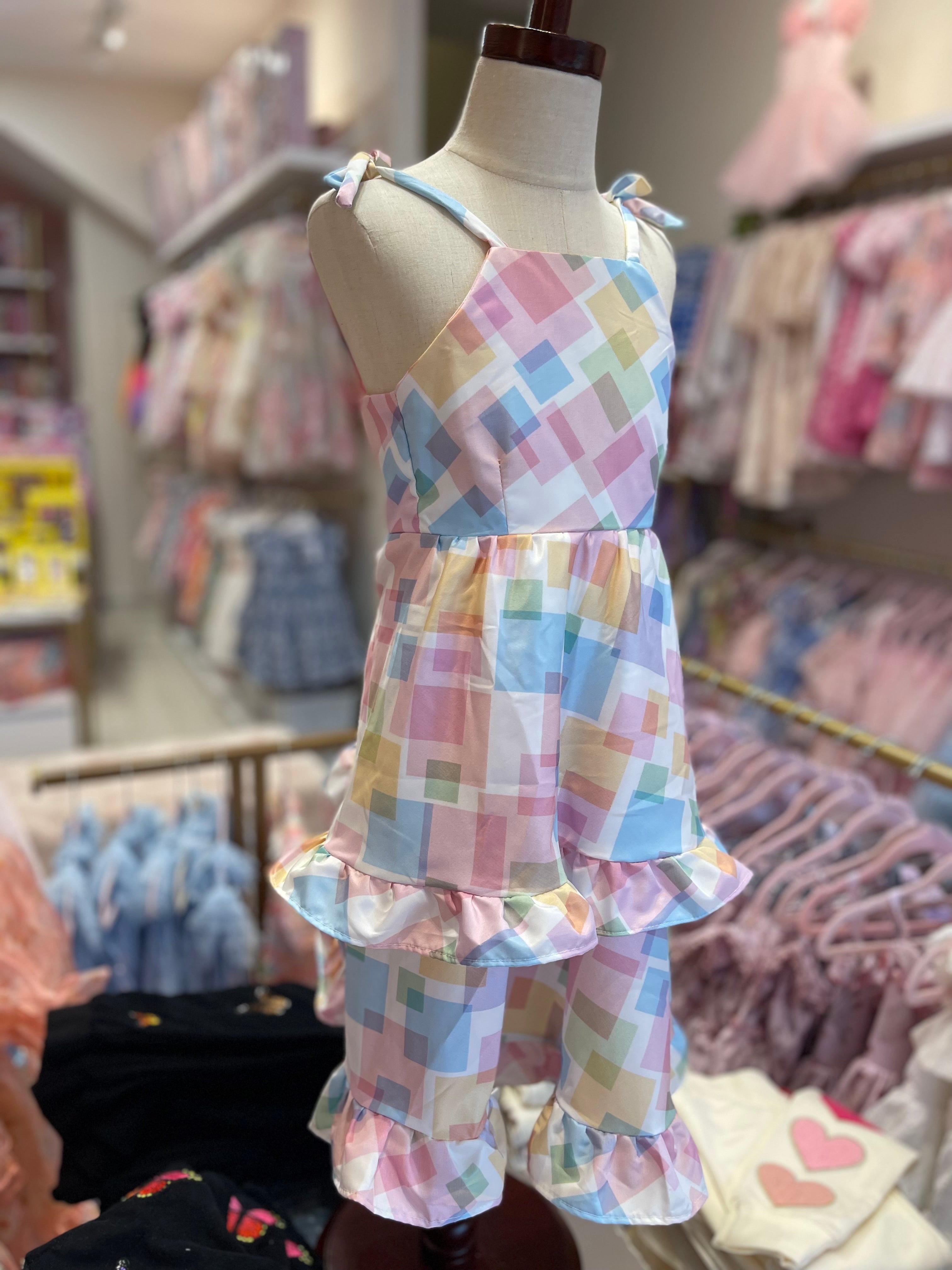 Multicolor Checked Dress