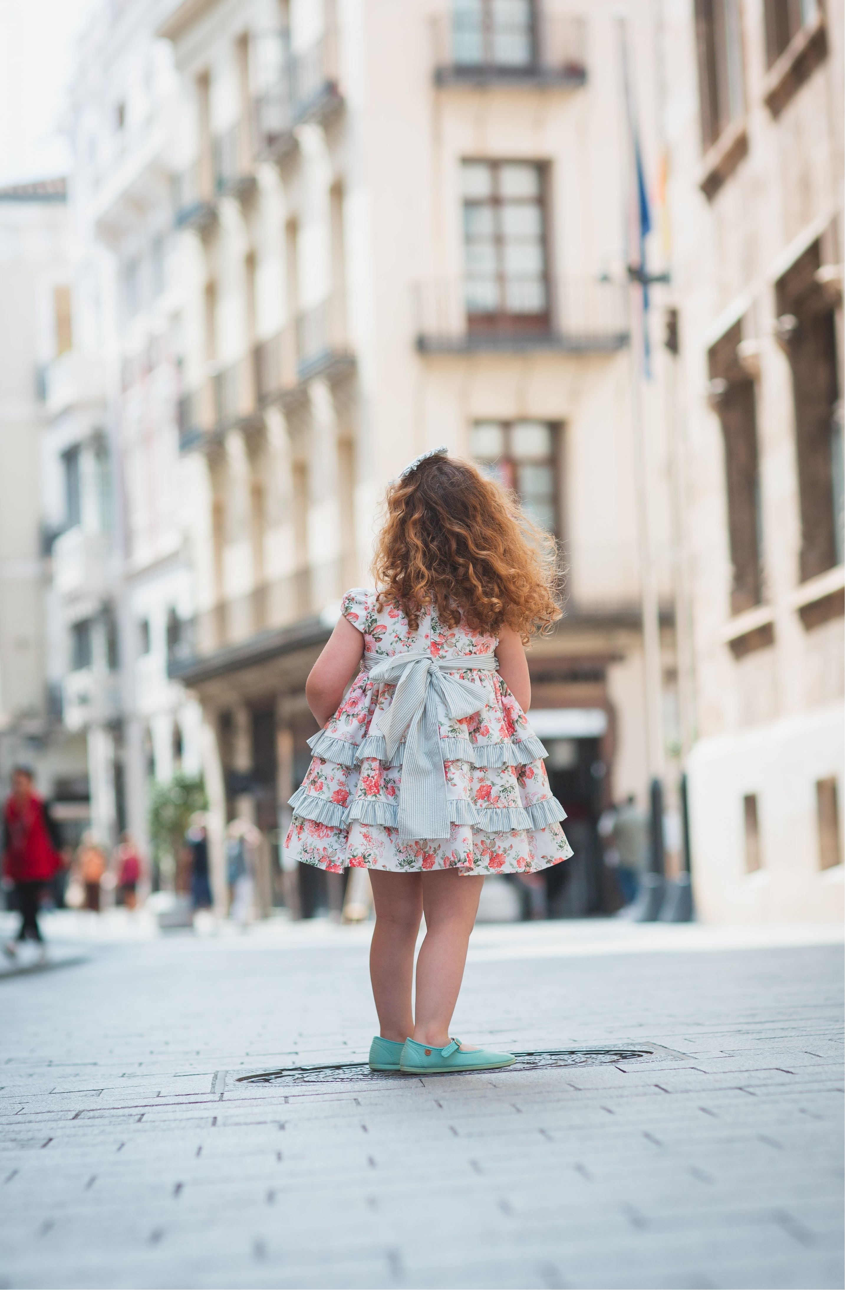 Baby orange flowers dress