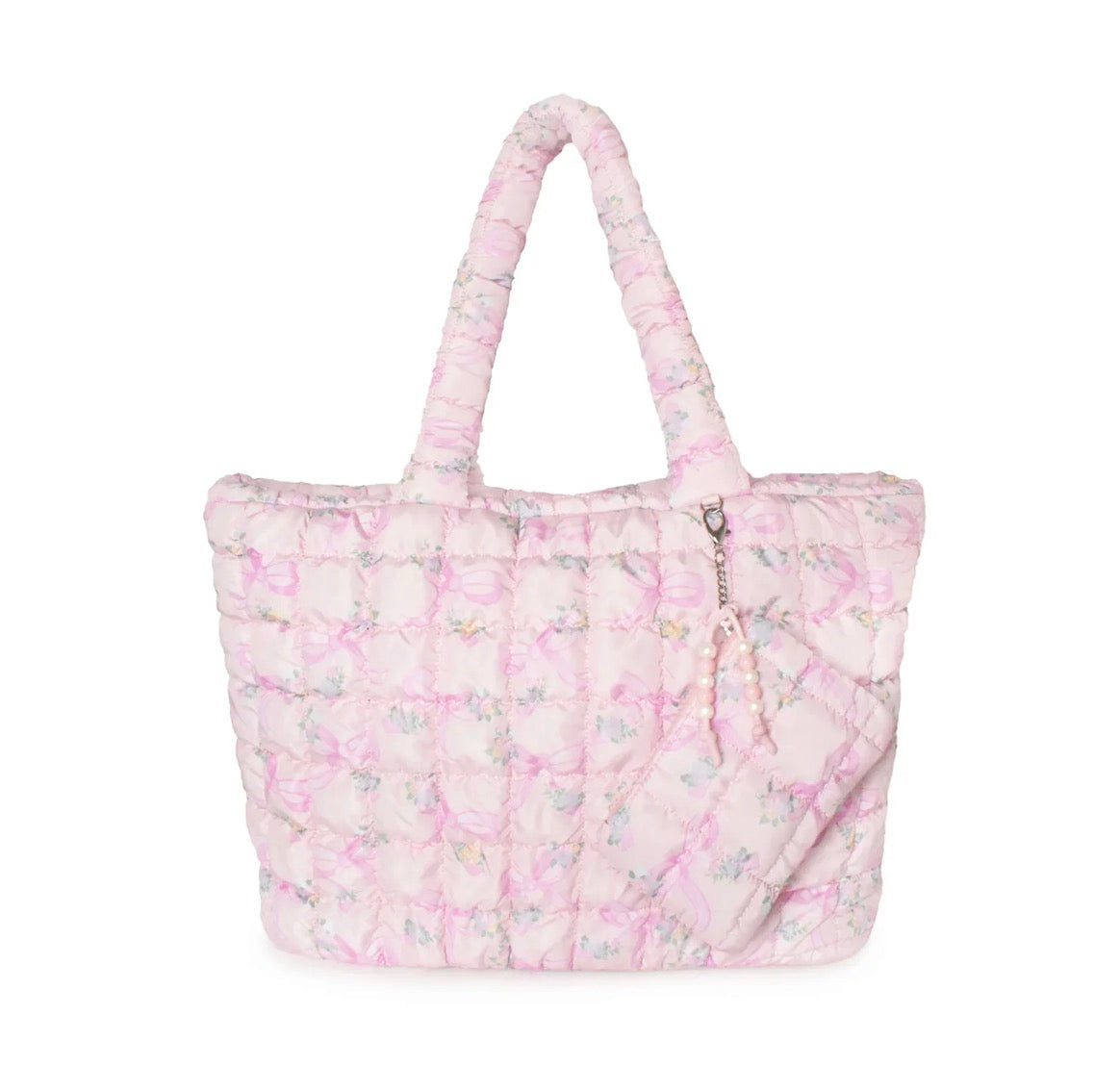 Floral Scrunch Tote With Coin Purse