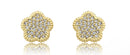 Micro Pave Flower Earrings