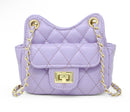 Girls Tiny Quilted Treasure Purse - Purple
