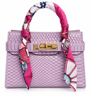 Crocodile Scarf Handbag - Lavender