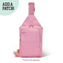 Pink Nylon Crossbody