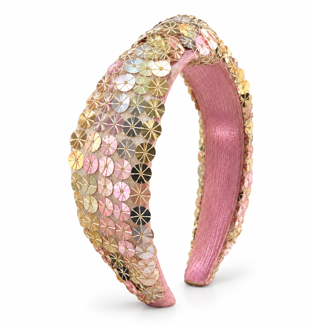 Pink Sequins Headband