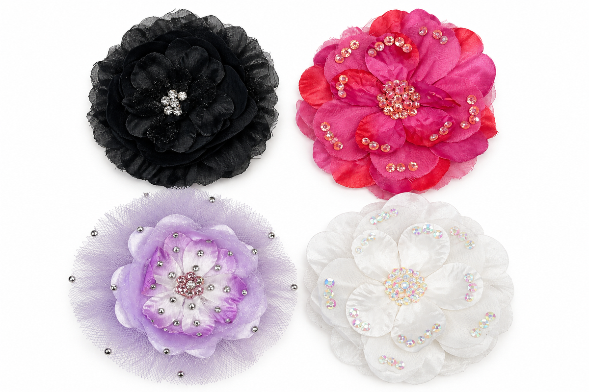 Shimmer Flower Clip 1pc
