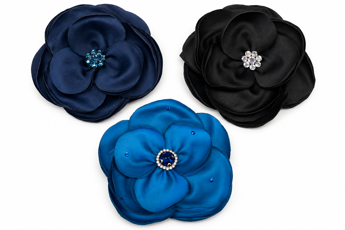 Sapphire Bloom Bow 1pc
