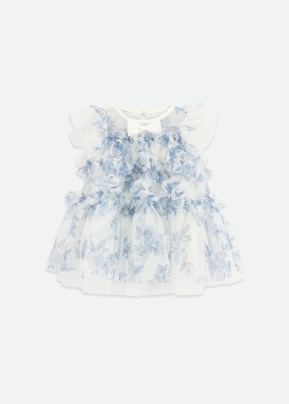 Etta Tulle Baby Dress Snowdrop Blue