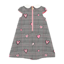 Checked with Grey Hearts Dress