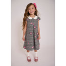 Checked with Grey Hearts Dress