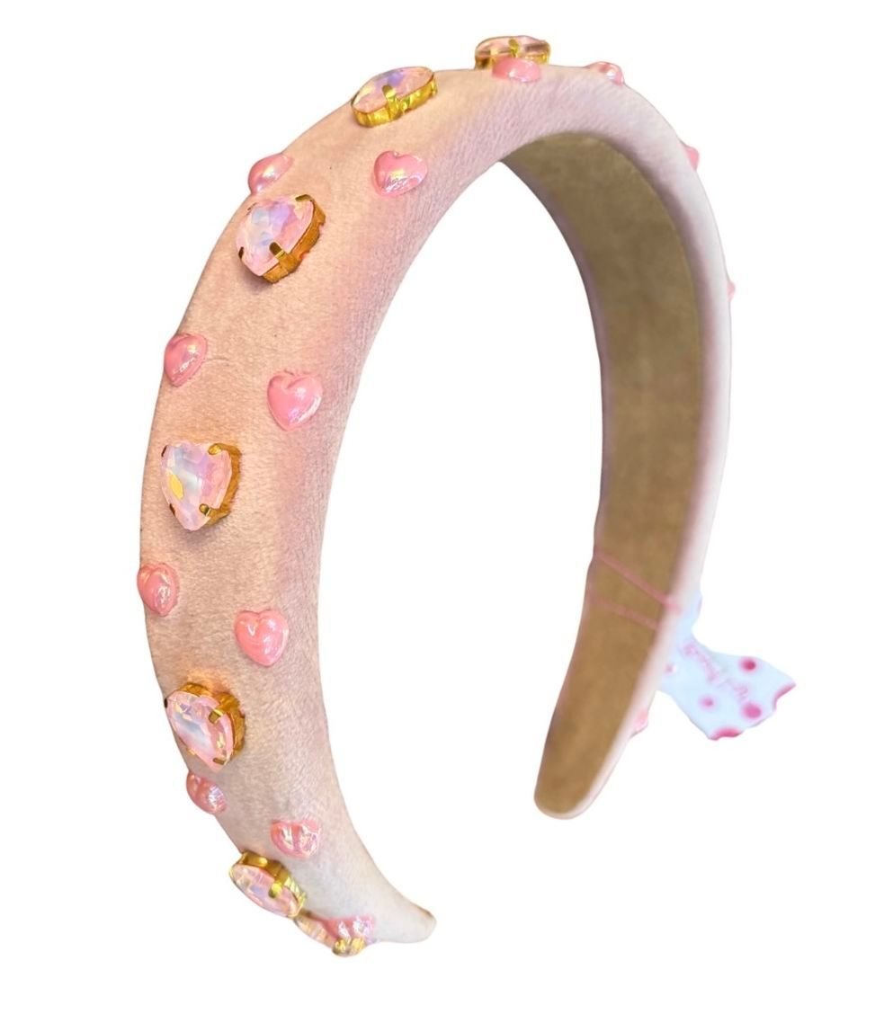 Padded Velvet Heart Jewels and Pearls