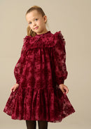 Nova Flocked Mesh Dress