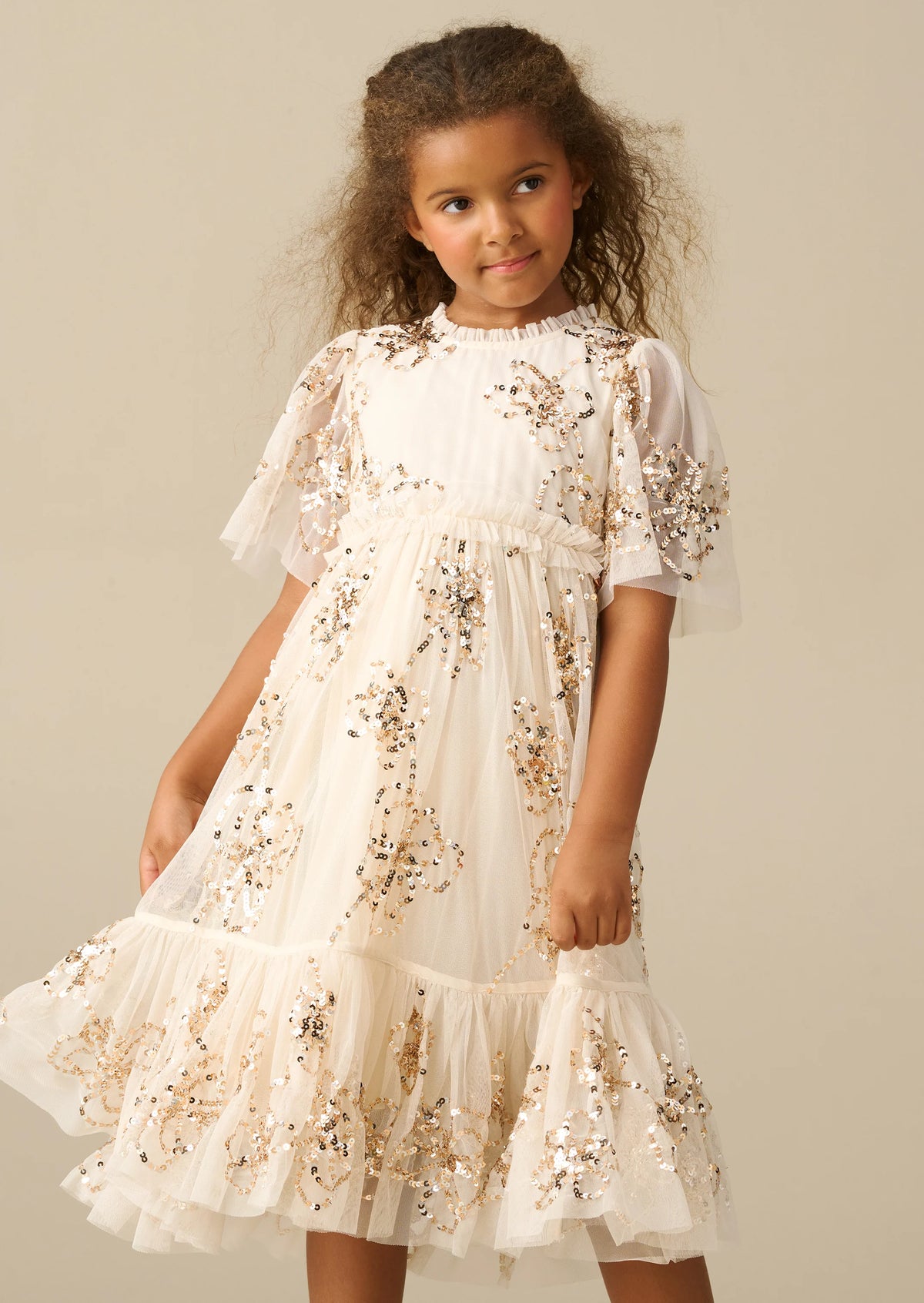 Delta Sequin Flower Dress