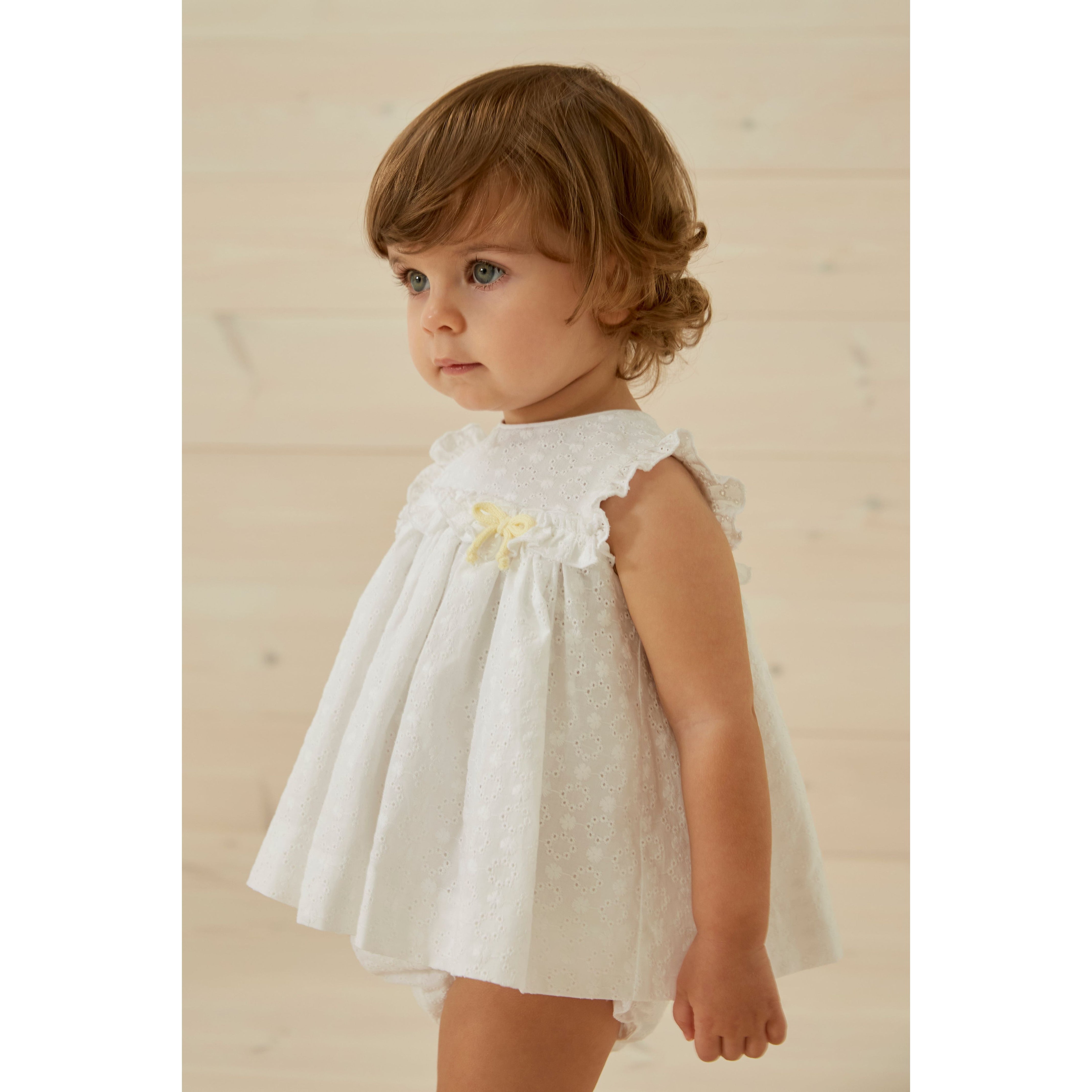 White Popelin Baby Dress