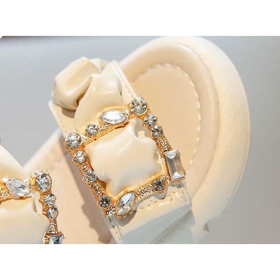 White Double Stone Sandals