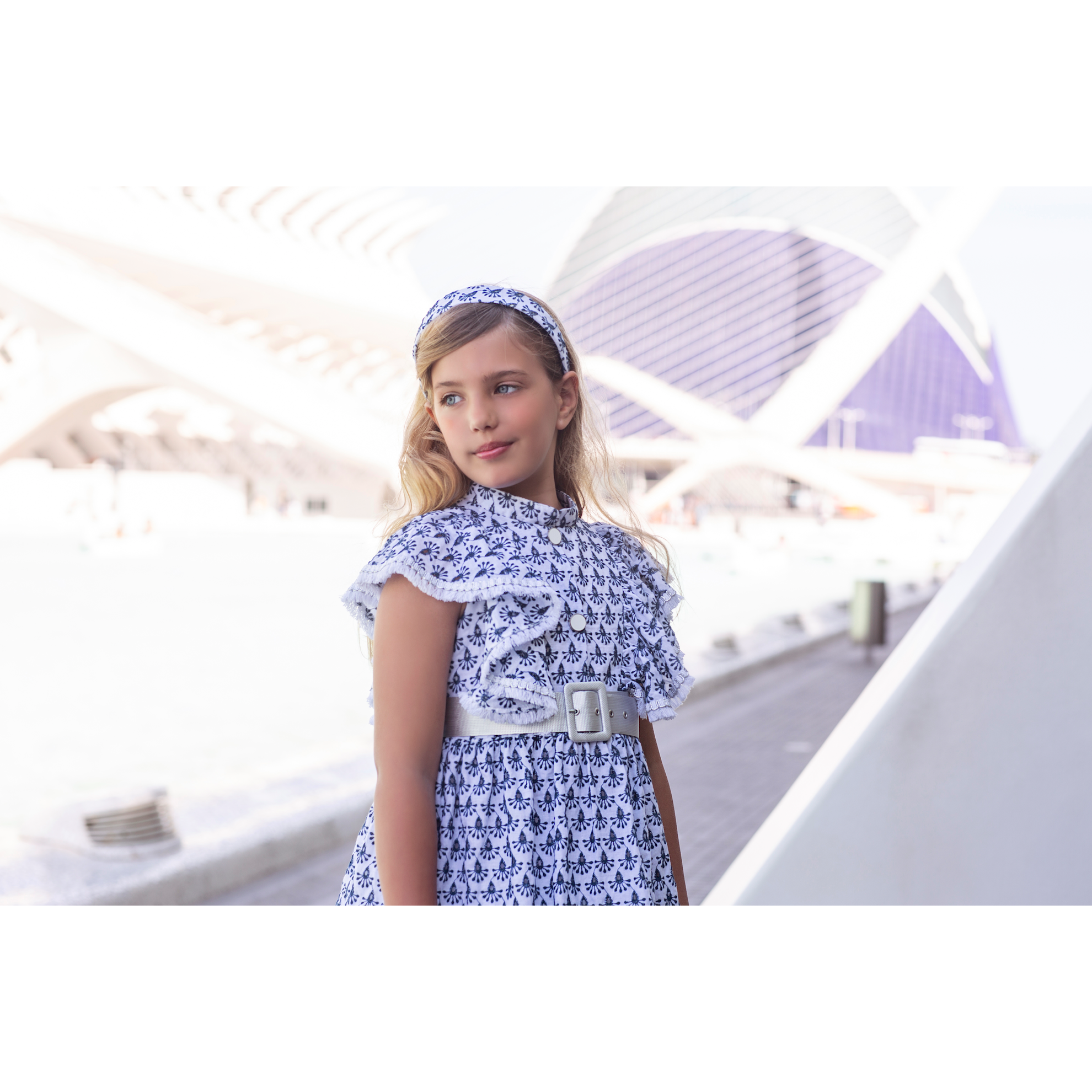 Navy Popelin Dress