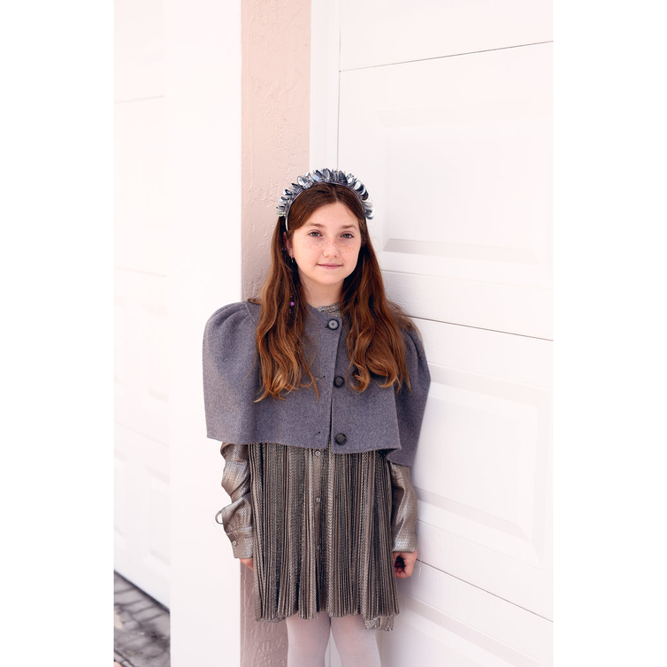 Sequins Blossoms Headband - Silver