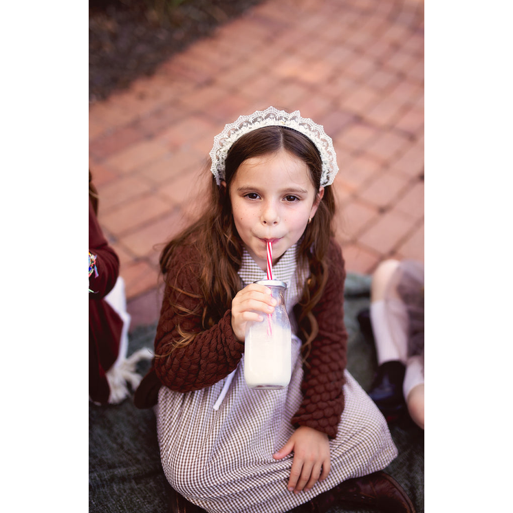 Lace Crown Headband - Pink